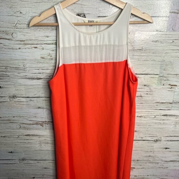 Bb Dakota orange white maxi dress size  medium - Picture 3 of 8